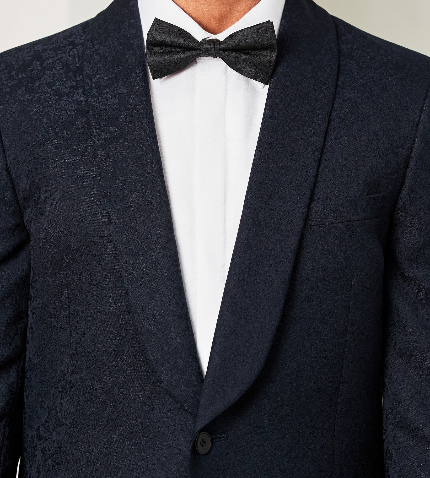 Slim Fit Stretch Jacquard Tuxedo Jacket sold by Tip Top product image thumbnail 2