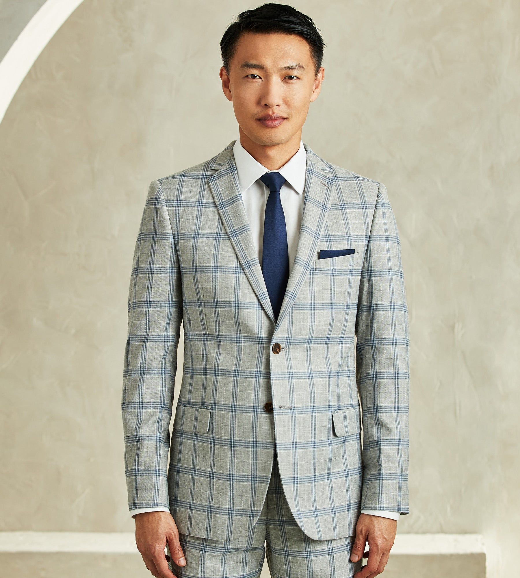 Slim Fit Check Suit sold by Tip Top product image thumbnail 4