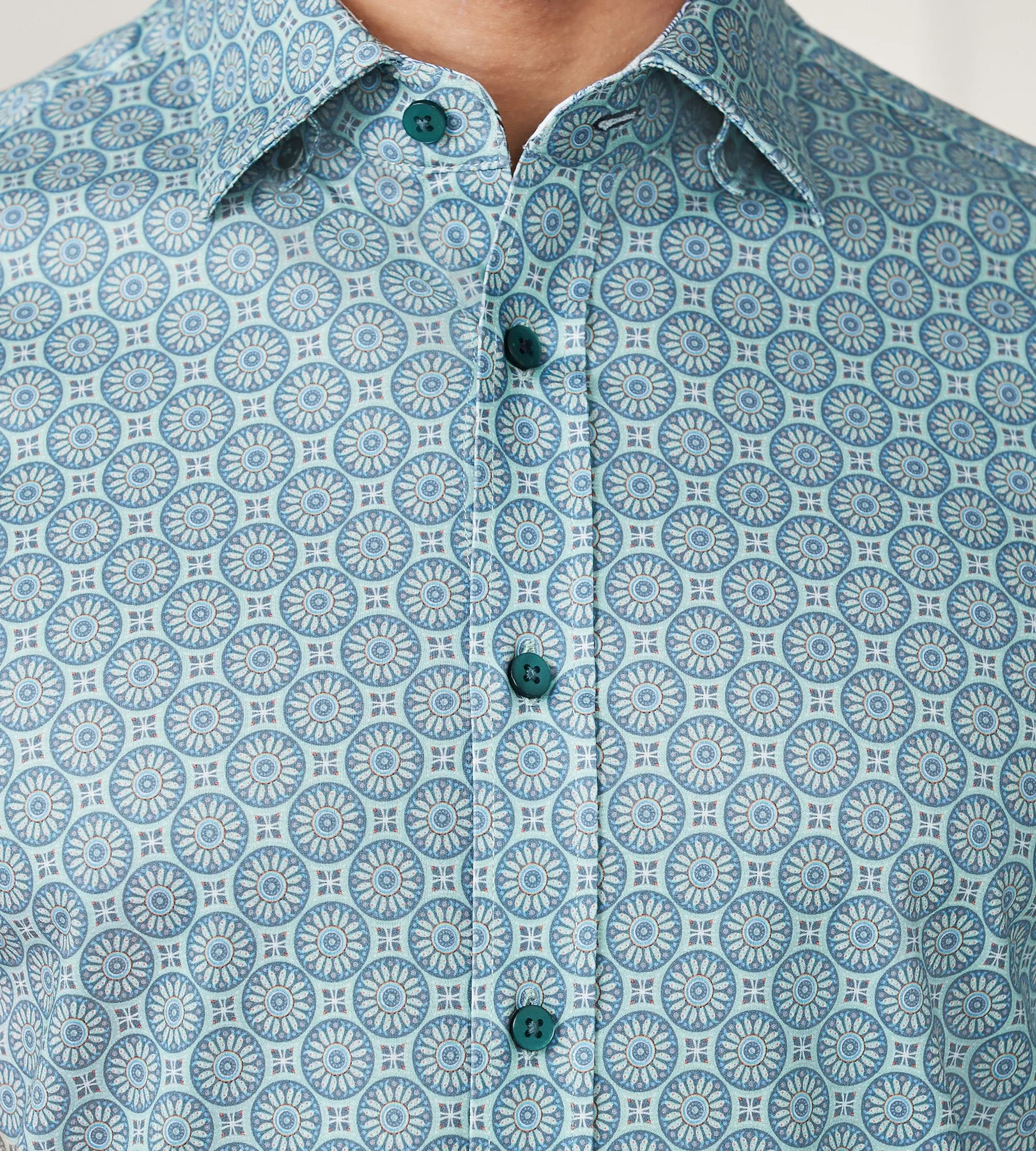 Modern Fit 360° Stretch Long Sleeve Printed Sport Shirt sold by Tip Top product image thumbnail 2