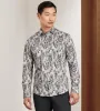 Modern Fit 360 Stretch Long Sleeve Floral Printed Sport Shirt sold by Tip Top