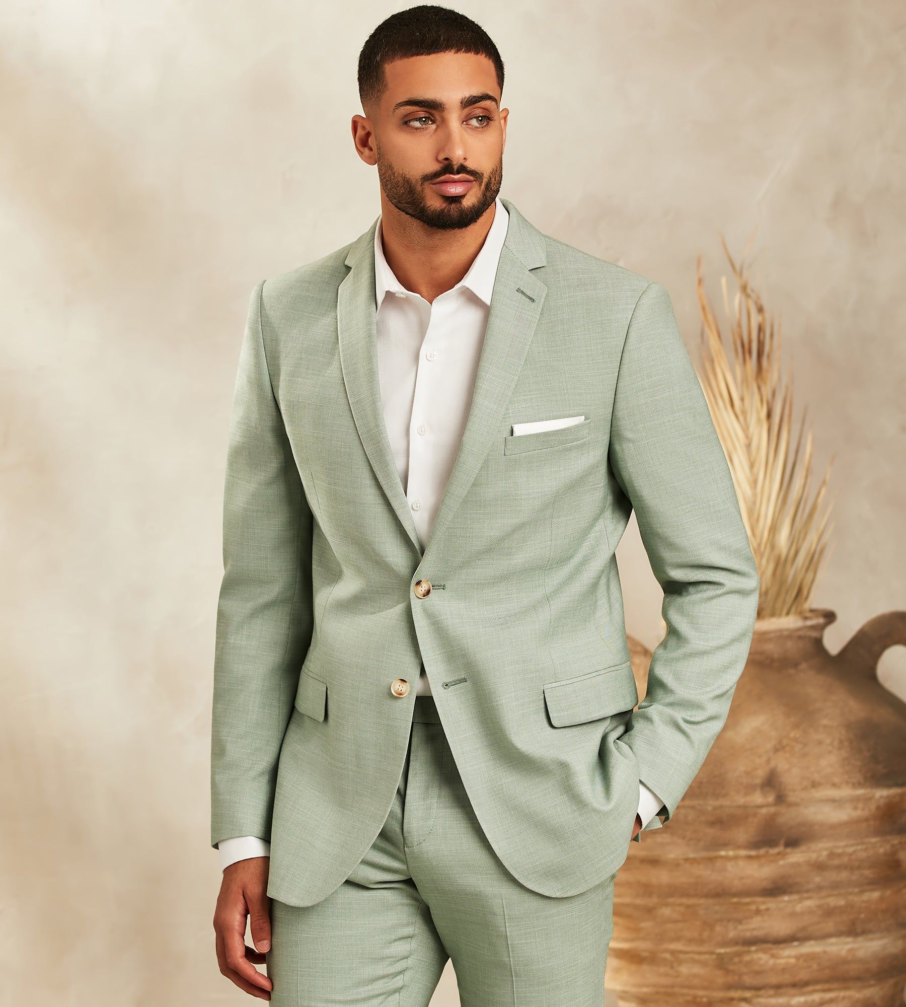 Slim Fit Solid Suit Separate Jacket sold by Tip Top