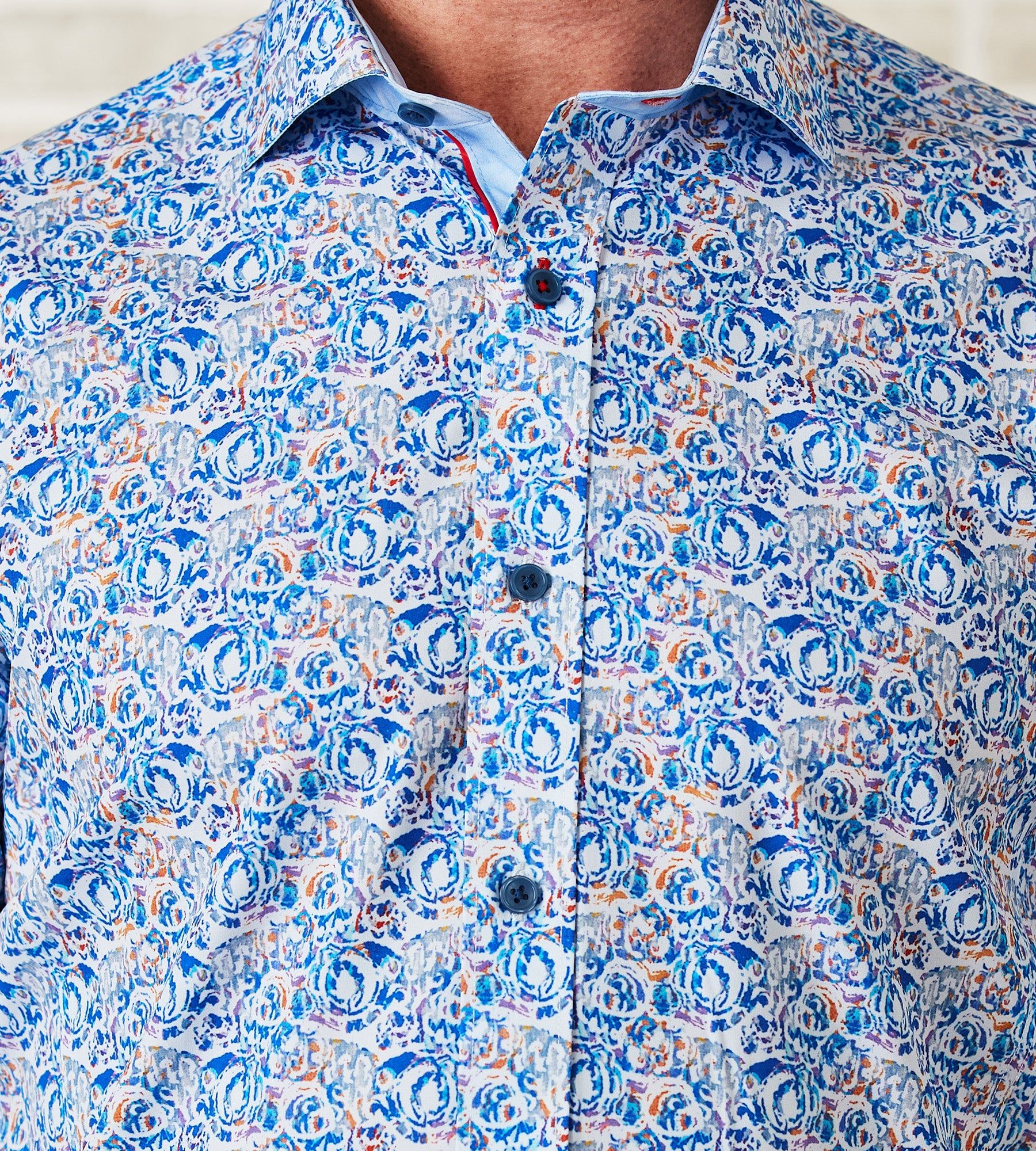 Modern Fit Short-Sleeve Water Colour Printed Sport Shirt sold by Tip Top product image thumbnail 2