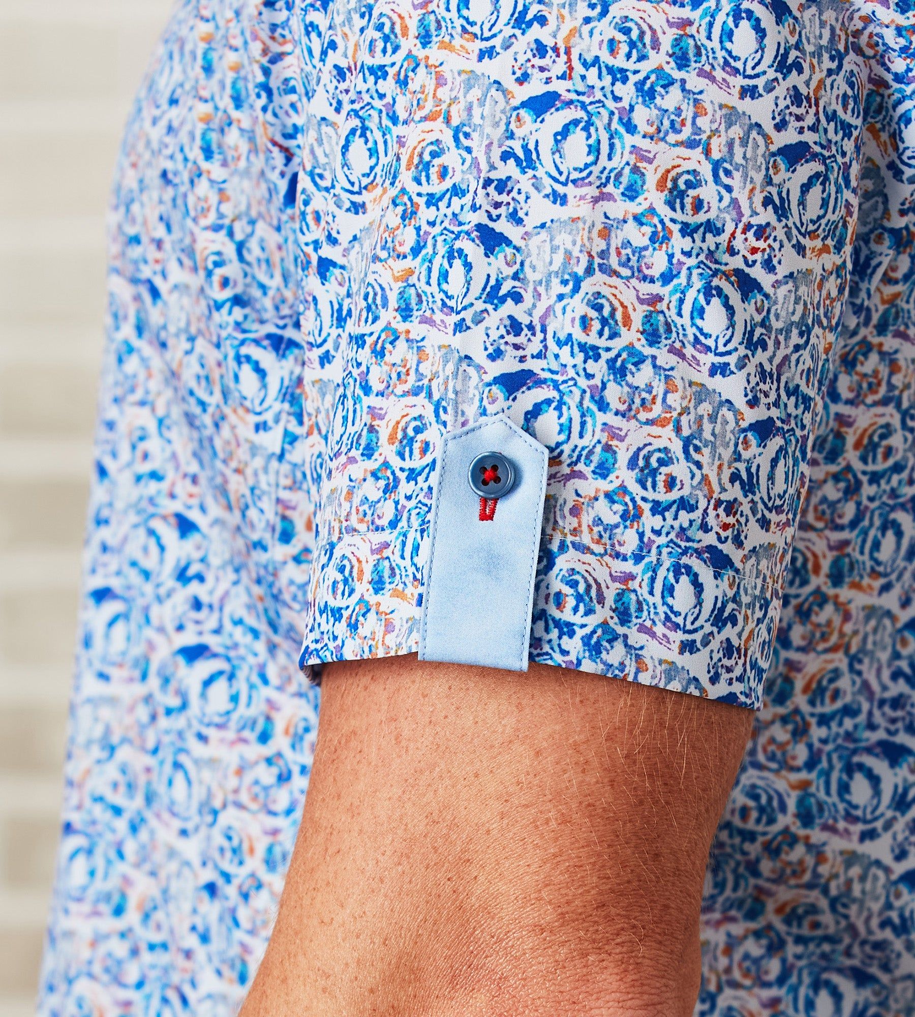 Modern Fit Short-Sleeve Water Colour Printed Sport Shirt sold by Tip Top product image thumbnail 4