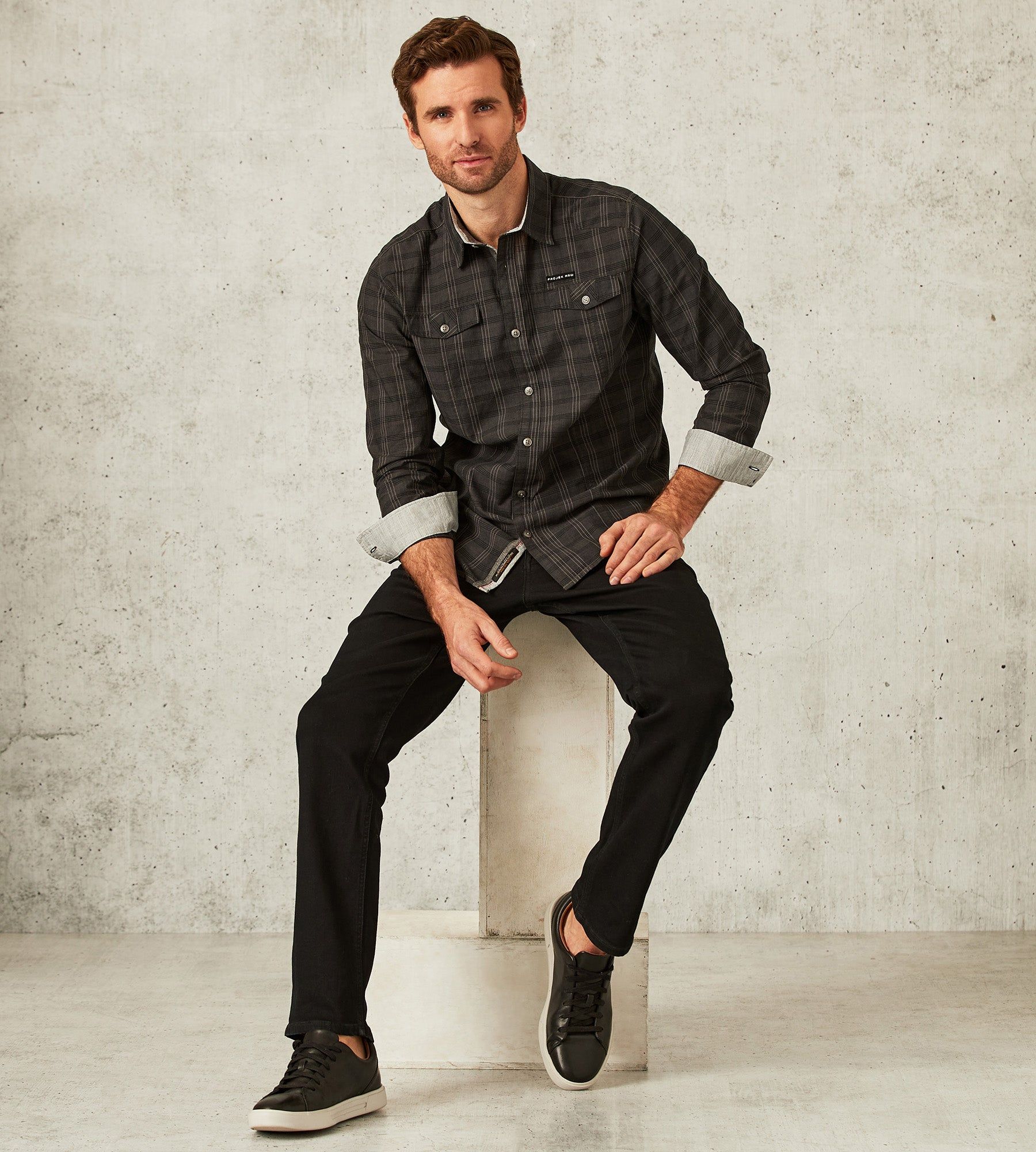 Modern Fit Long-Sleeve Sport Shirt sold by Tip Top product image thumbnail 3