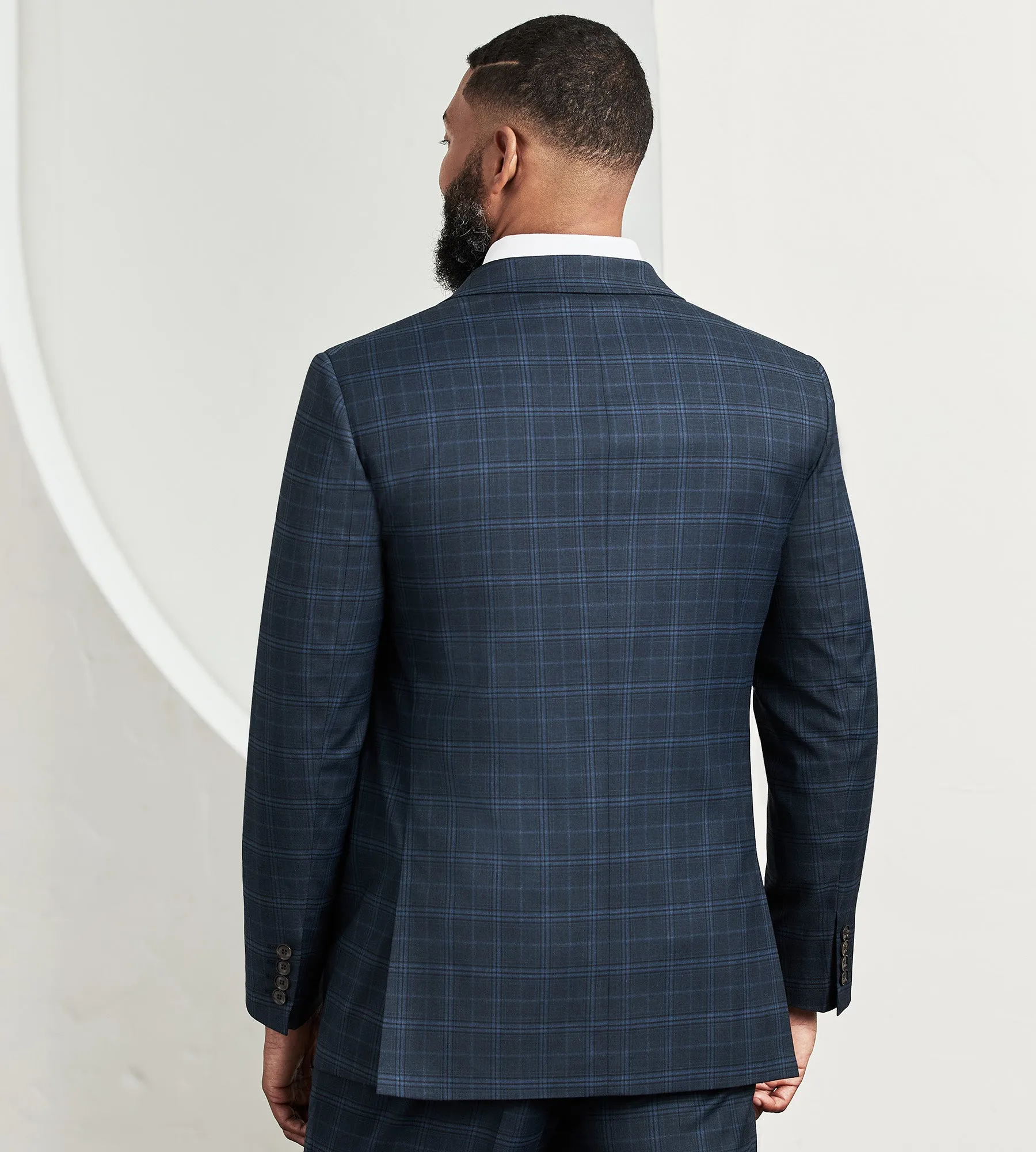 Modern Fit Stretch Check Suit Separate Jacket sold by Tip Top product image thumbnail 4