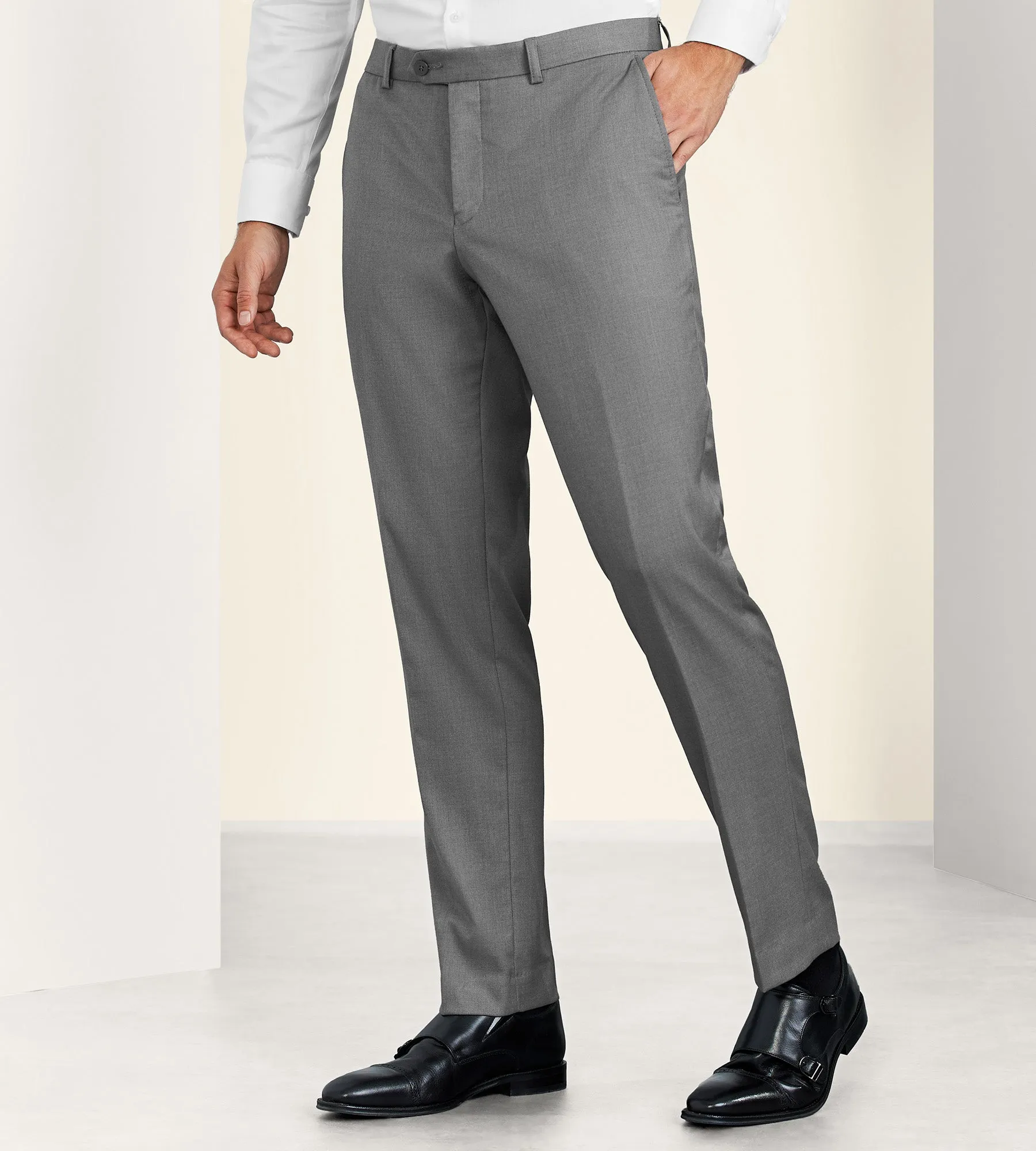 Slim Fit Solid Suit Pants sold by Tip Top