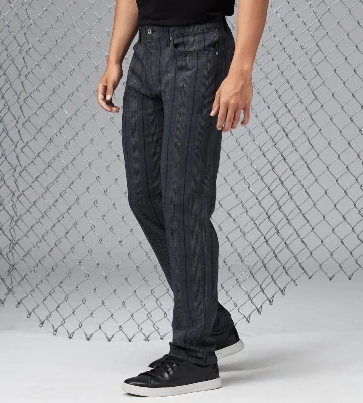 Modern Fit Five-Pocket Tonal Plaid Casual Pants sold by Tip Top