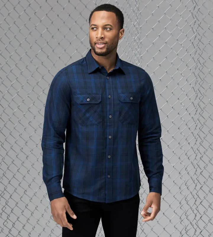 Modern Fit Long Sleeve Plaid Sport Shirt sold by Tip Top