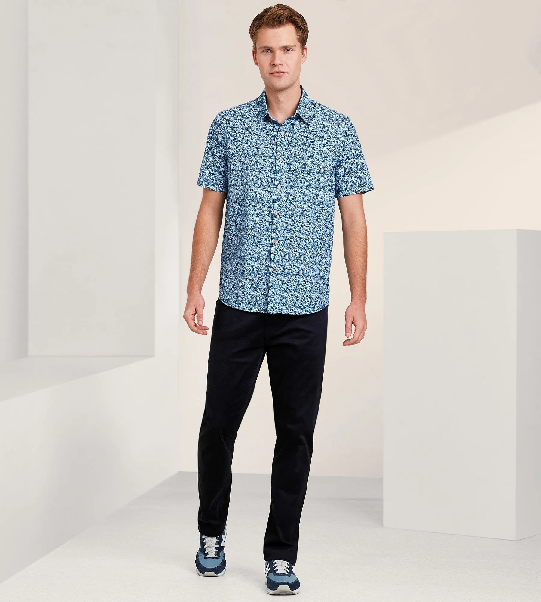 Modern Fit 360° Stretch Printed Short Sleeve Sport Shirt sold by Tip Top product image thumbnail 3