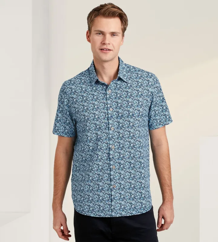 Modern Fit 360° Stretch Printed Short Sleeve Sport Shirt sold by Tip Top