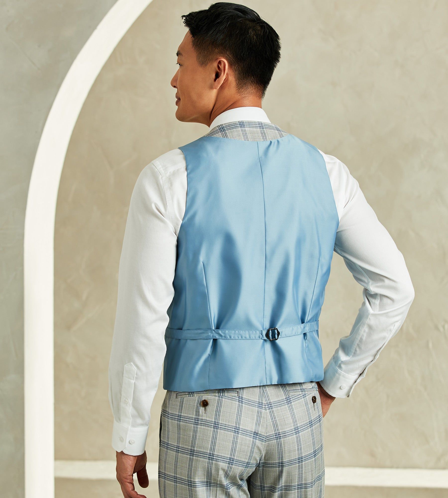 Slim Fit Check Suit Separate Vest sold by Tip Top product image thumbnail 2