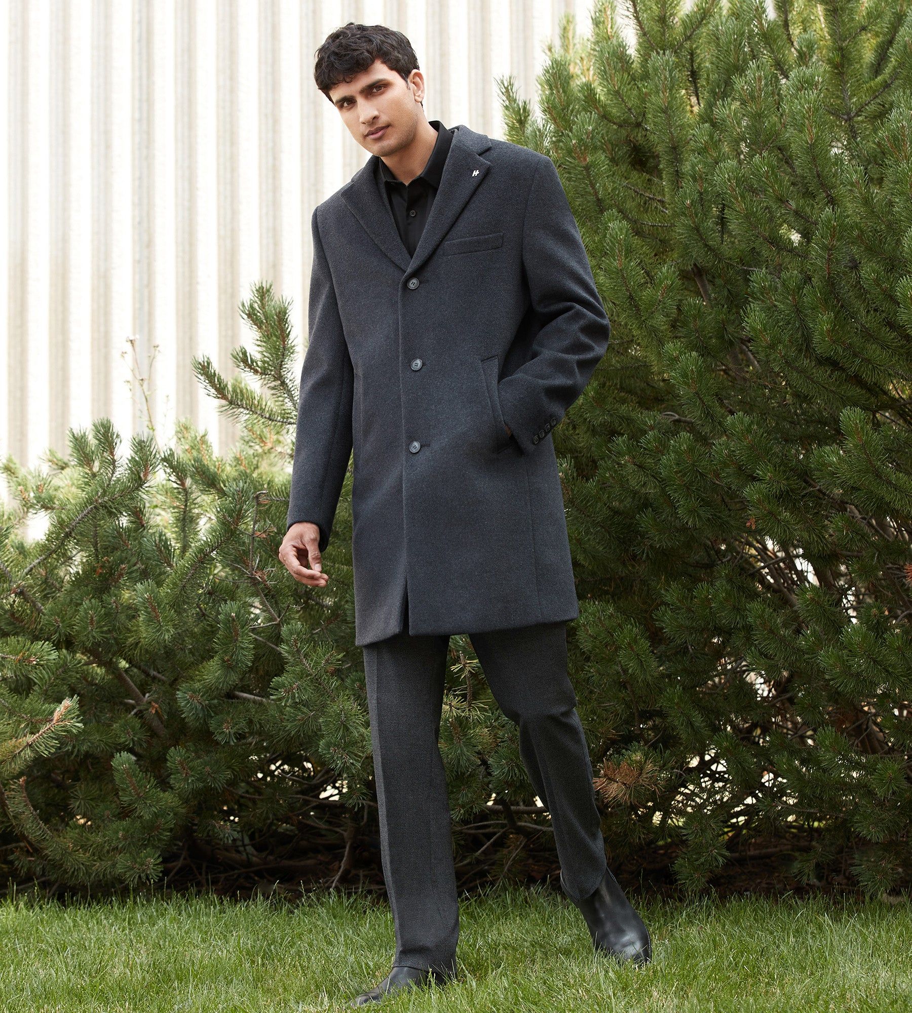 Modern Fit Water-Resistant Long Wool Coat sold by Tip Top product image thumbnail 5