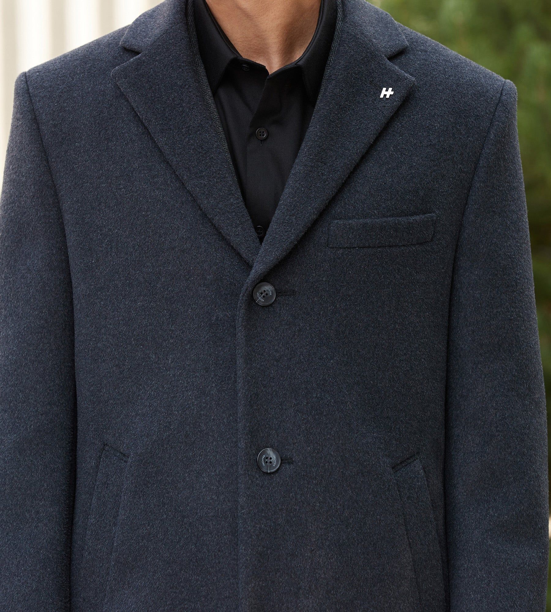 Modern Fit Water-Resistant Long Wool Coat sold by Tip Top product image thumbnail 2