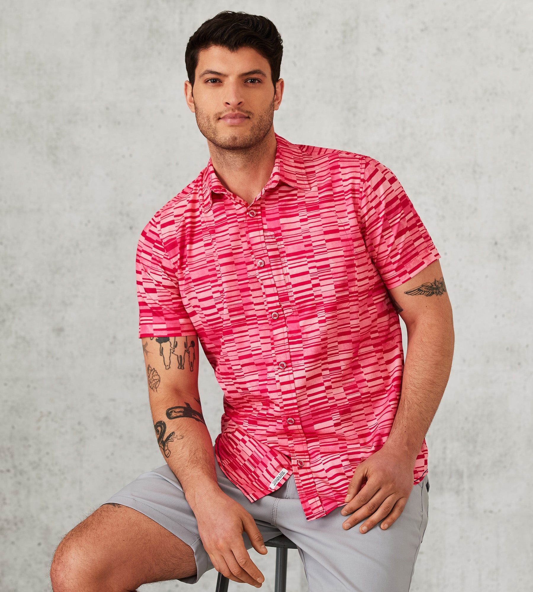 Modern Fit Short-Sleeve 360° Stretch Sport Shirt sold by Tip Top