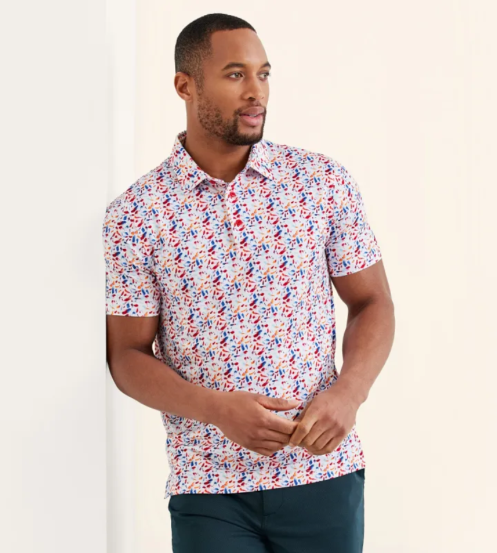 Modern Fit Printed Performance Polo sold by Tip Top