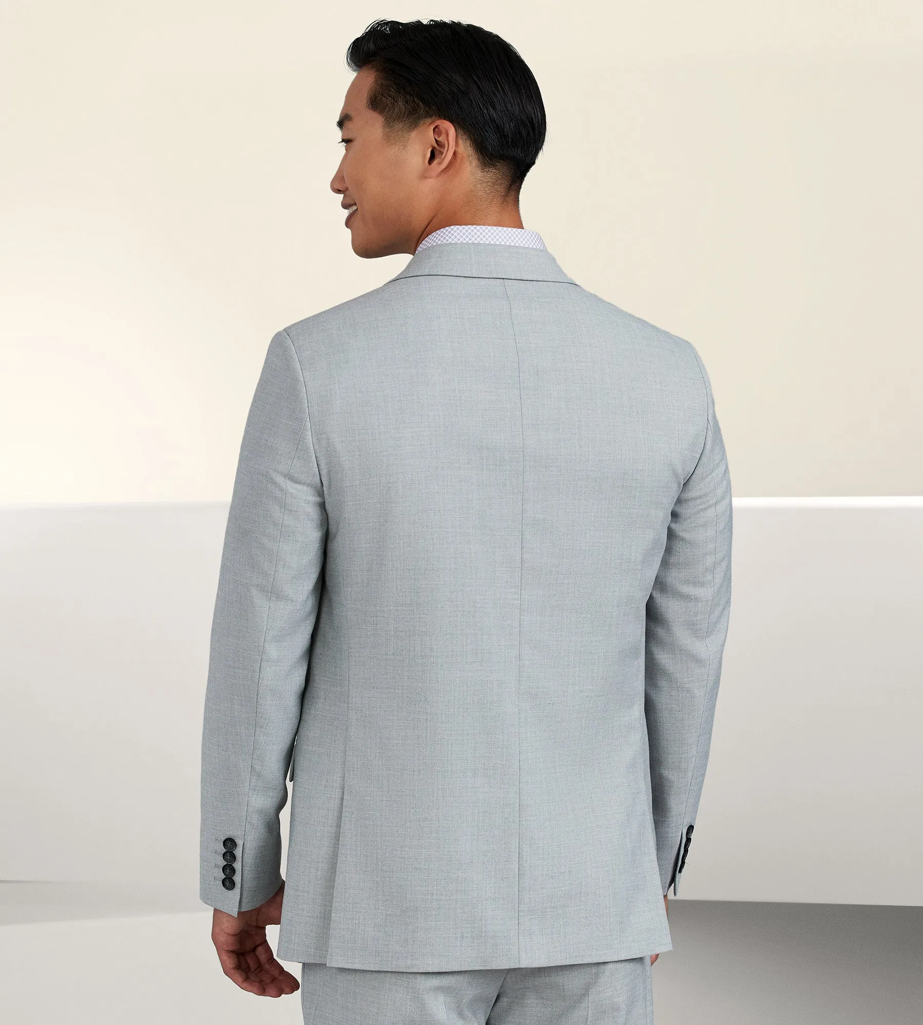 Modern Fit Light Grey Solid Suit Jacket sold by Tip Top product image thumbnail 3