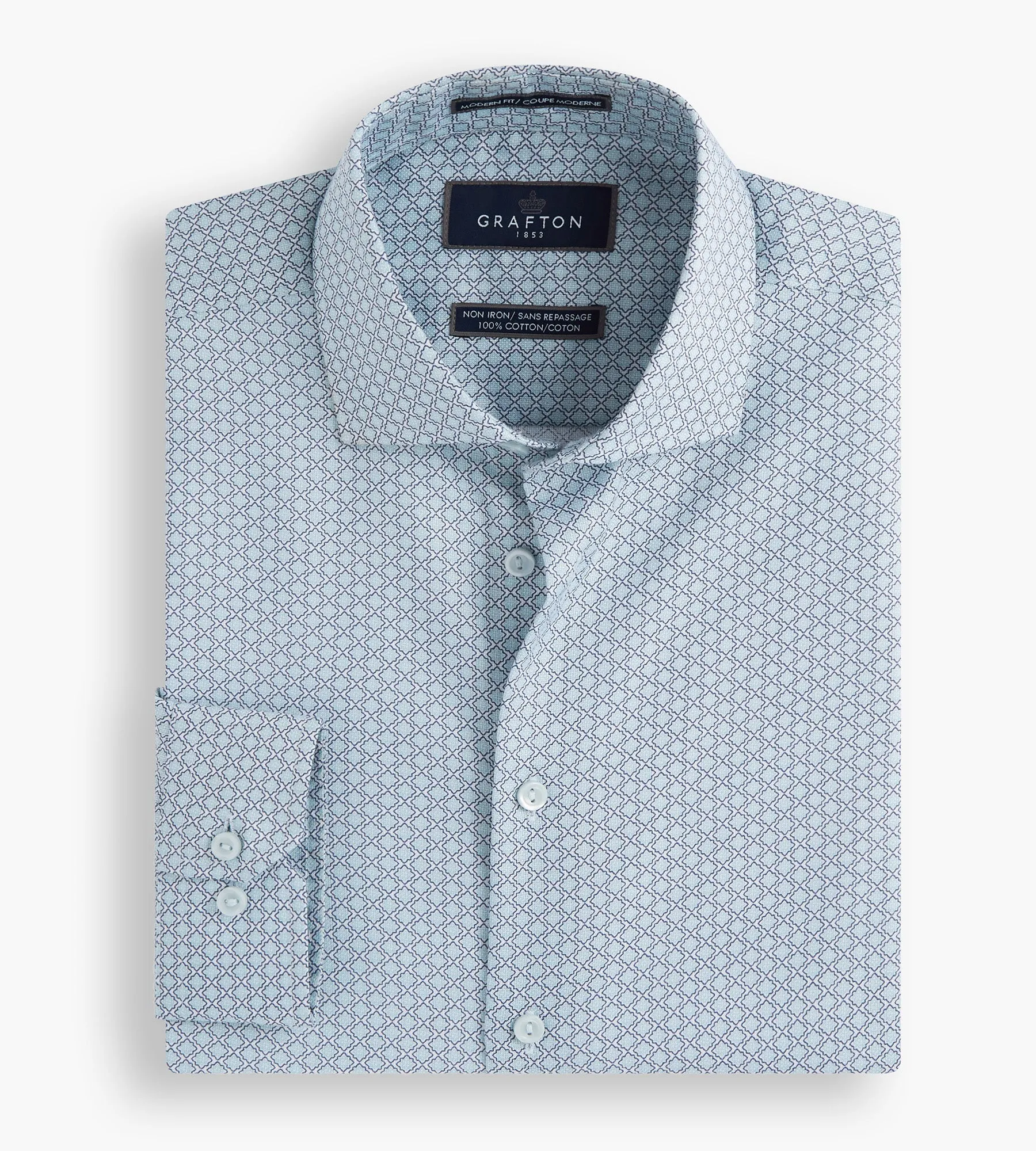 Modern Fit Geo Print Dress Shirt sold by Tip Top
