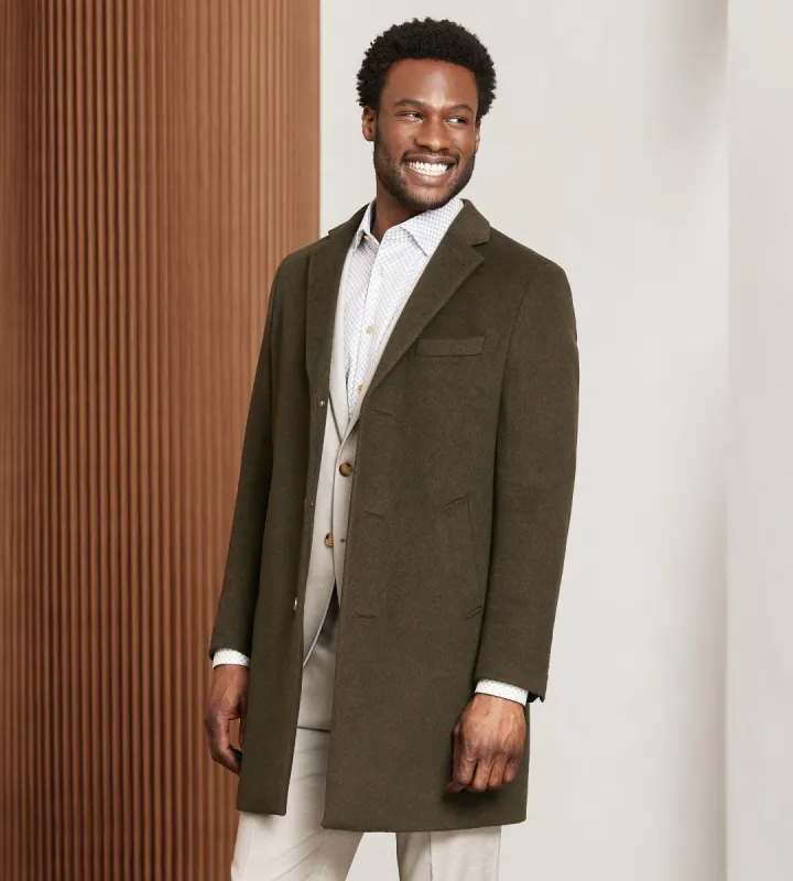 Modern Fit Water-Resistant Long Wool Coat sold by Tip Top
