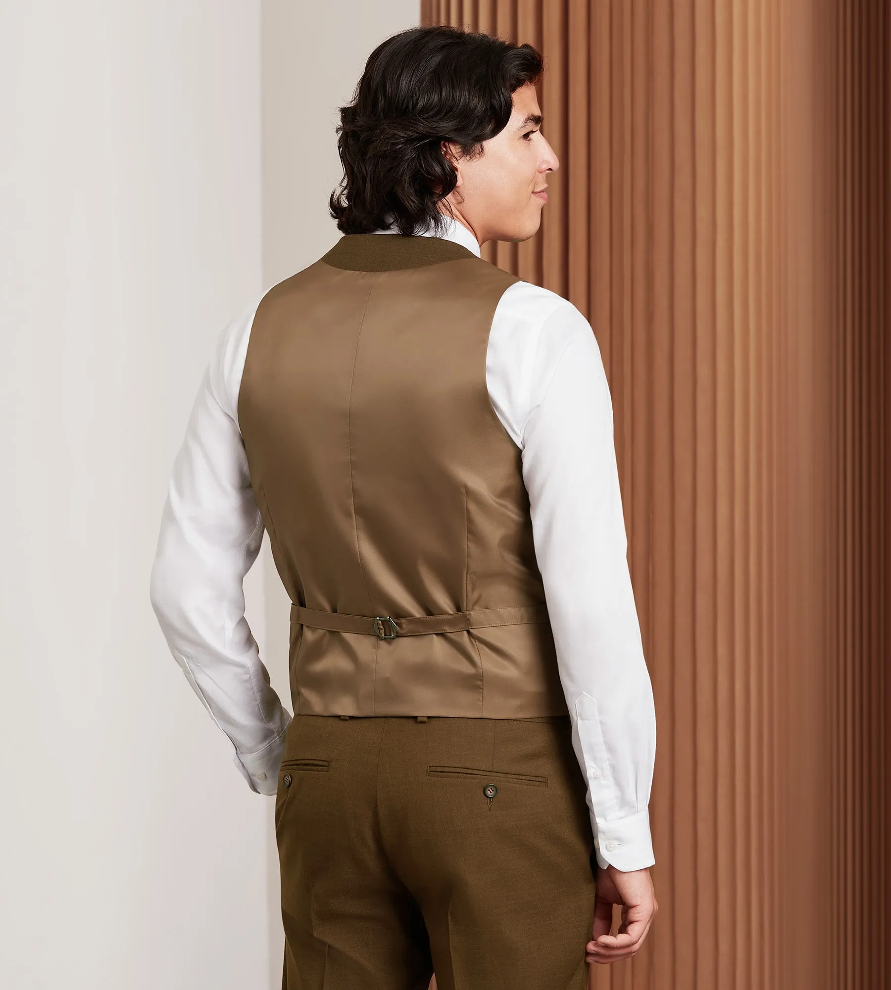 Caramel Solid Suit Vest sold by Tip Top product image thumbnail 3
