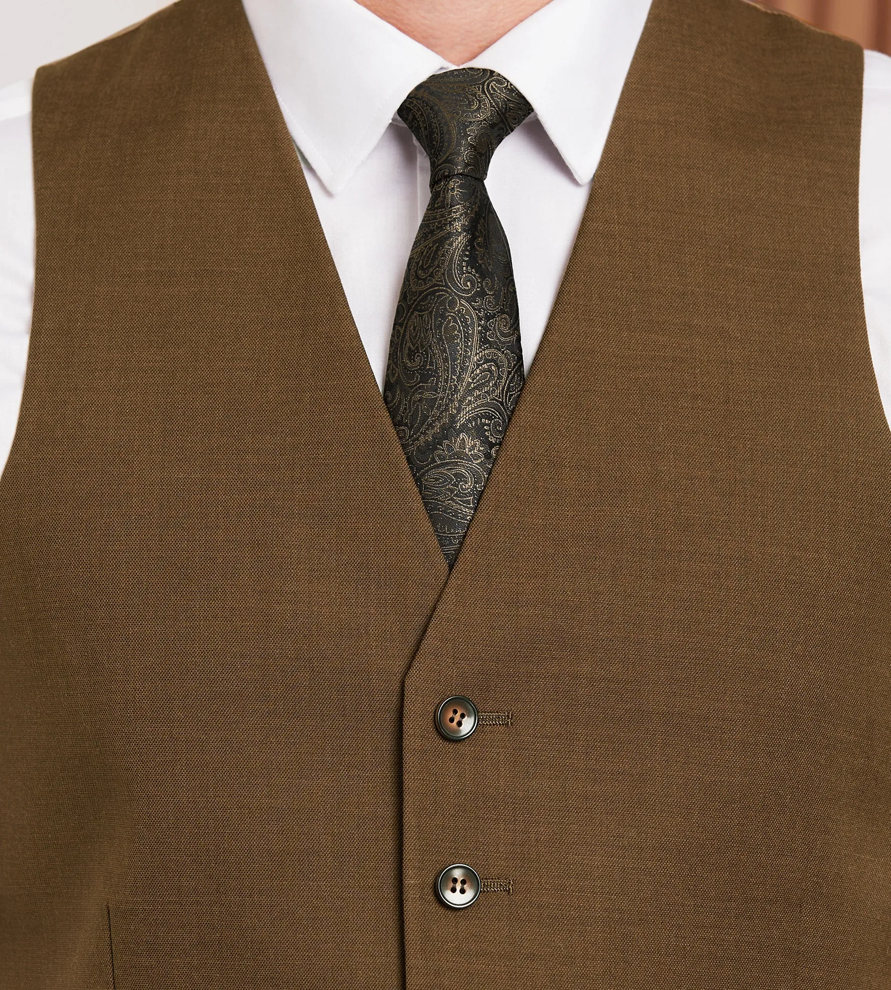 Caramel Solid Suit Vest sold by Tip Top product image thumbnail 2