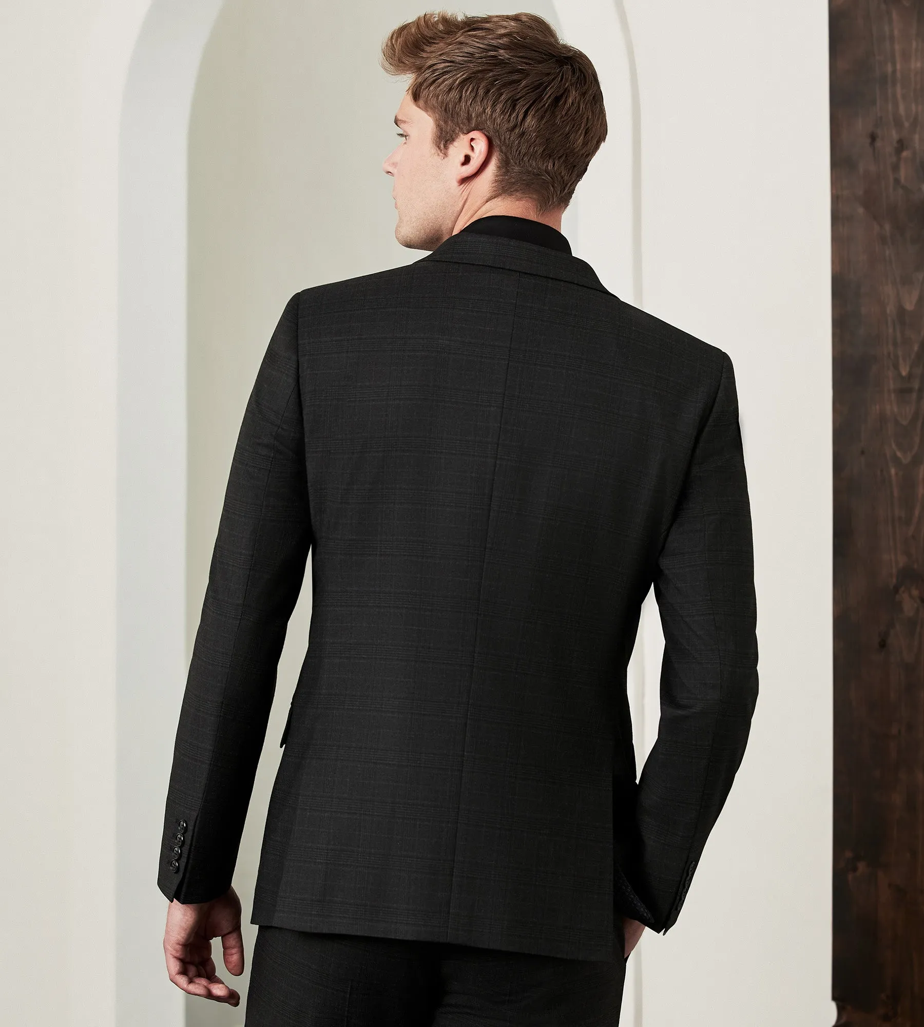 Slim Fit Stretch Check Suit sold by Tip Top product image thumbnail 3