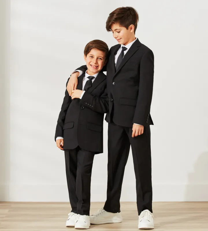 Boys Solid Suit Jacket sold by Tip Top