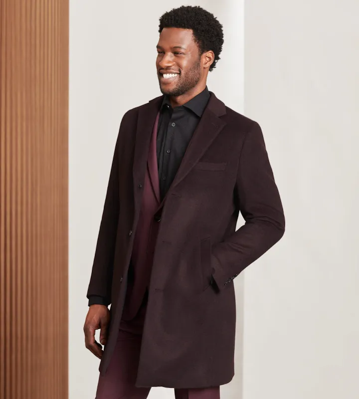 Modern Fit Water-Resistant Long Wool Coat sold by Tip Top