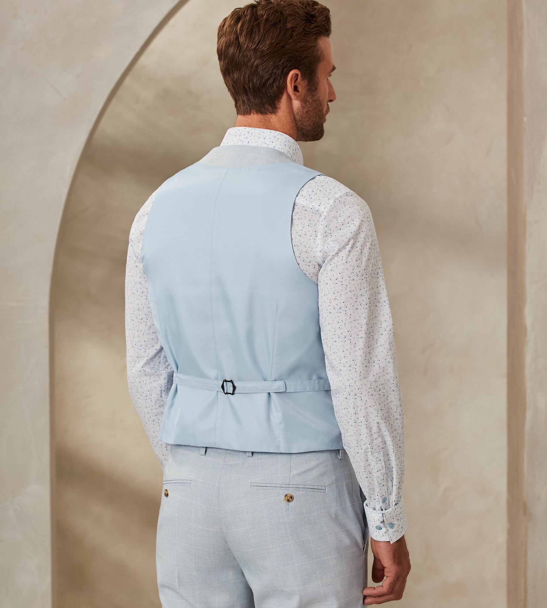 Slim Fit Check Suit Separate Vest sold by Tip Top product image thumbnail 3