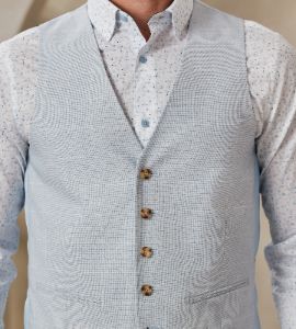 Slim Fit Check Suit Separate Vest sold by Tip Top