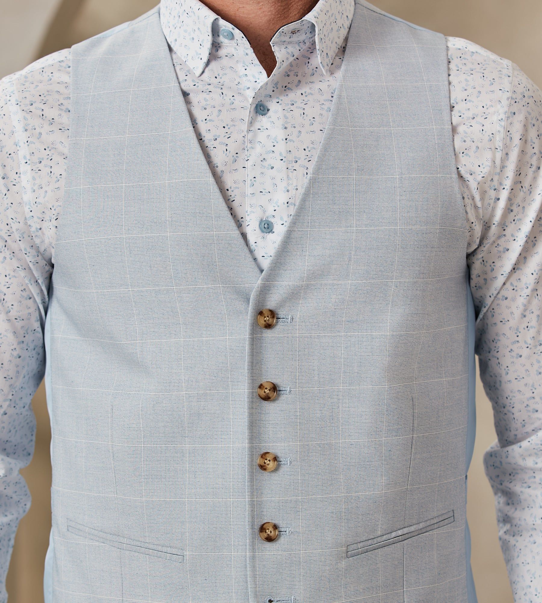 Slim Fit Check Suit Separate Vest sold by Tip Top product image thumbnail 2