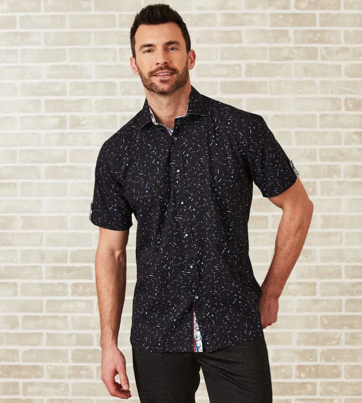 Modern Fit Short-Sleeve Printed Sport Shirt sold by Tip Top