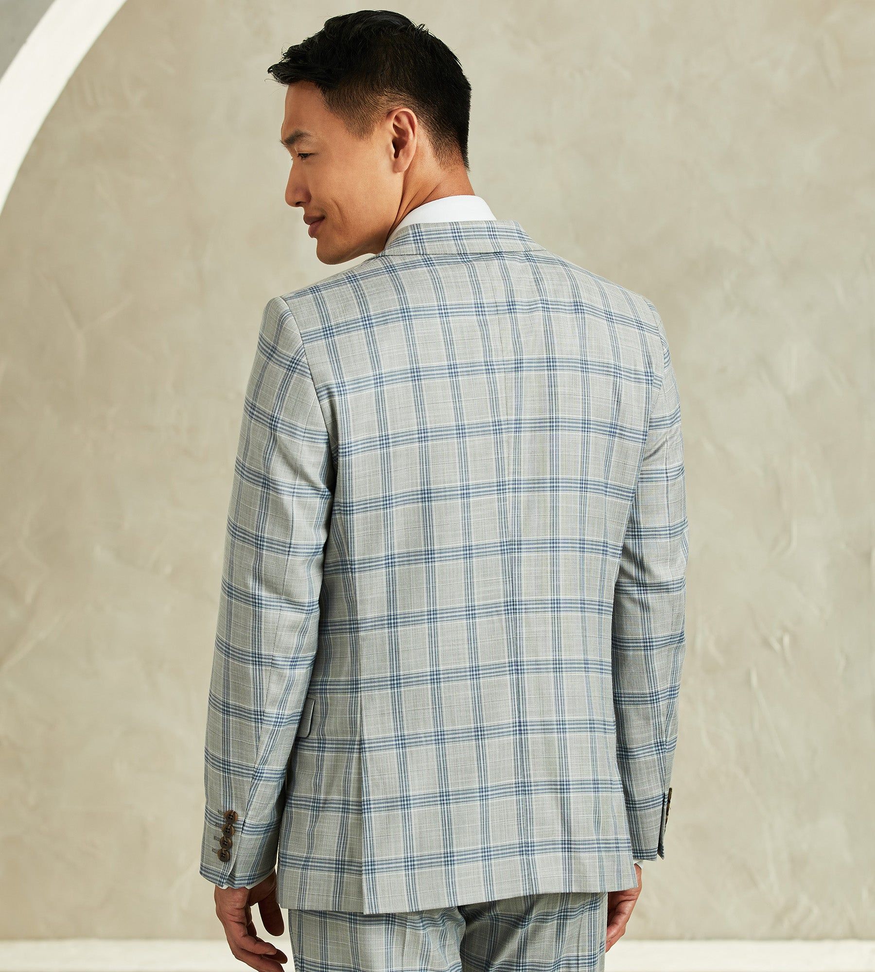 Slim Fit Check Suit Separate Jacket sold by Tip Top product image thumbnail 4