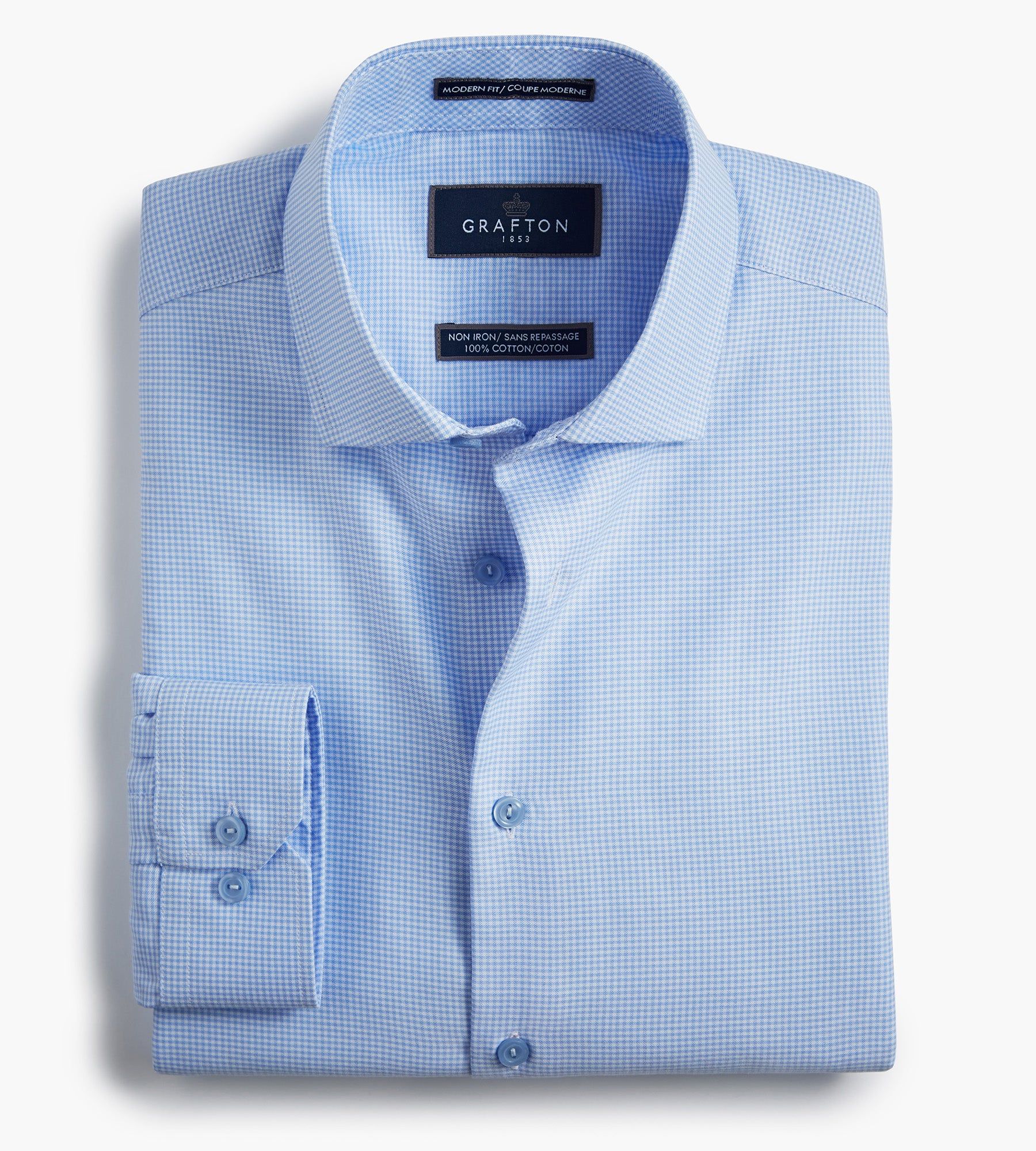 Modern Fit Non-Iron Check Dress Shirt sold by Tip Top