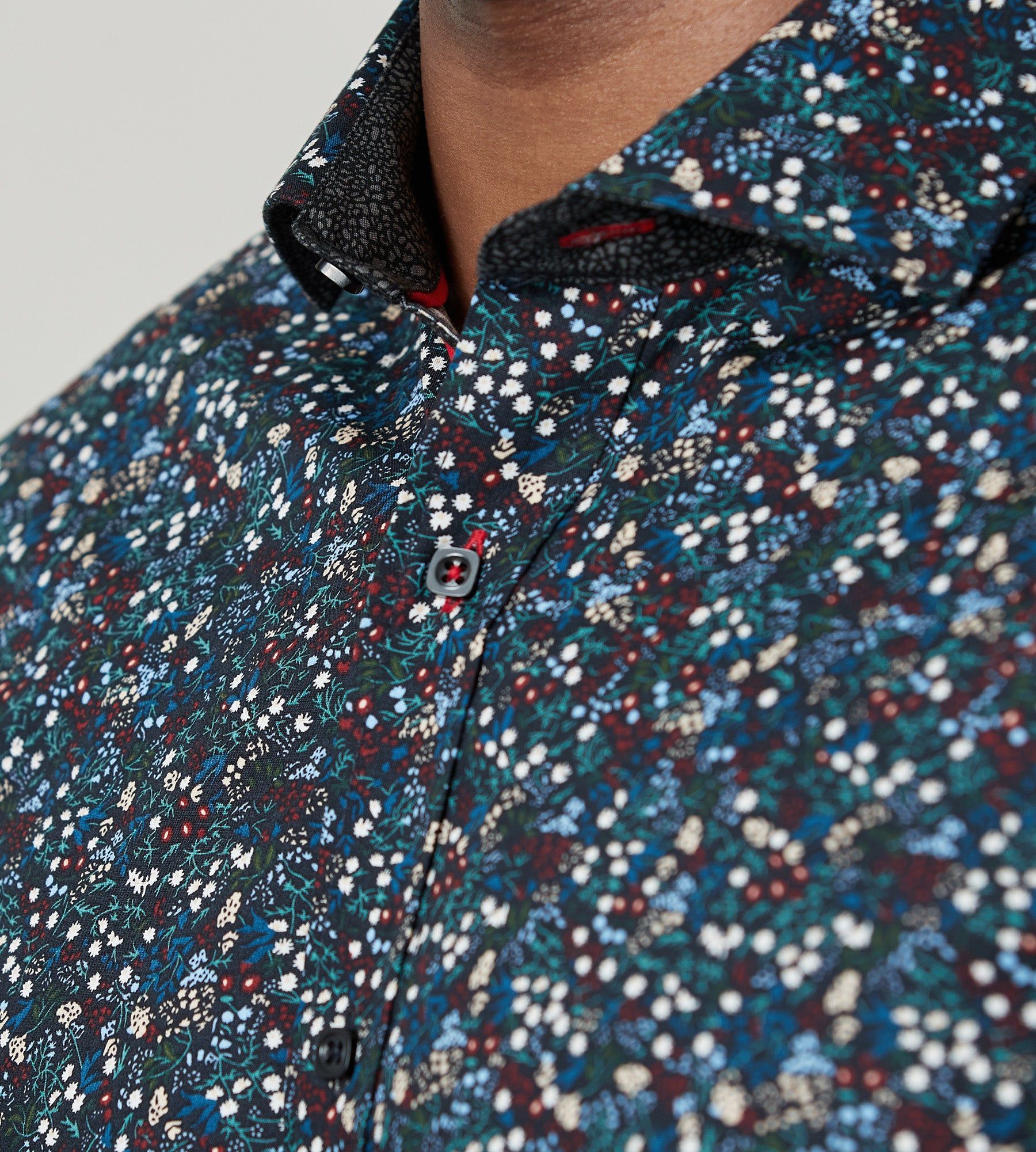 Modern Fit Long Sleeve Floral Print Sport Shirt sold by Tip Top product image thumbnail 2