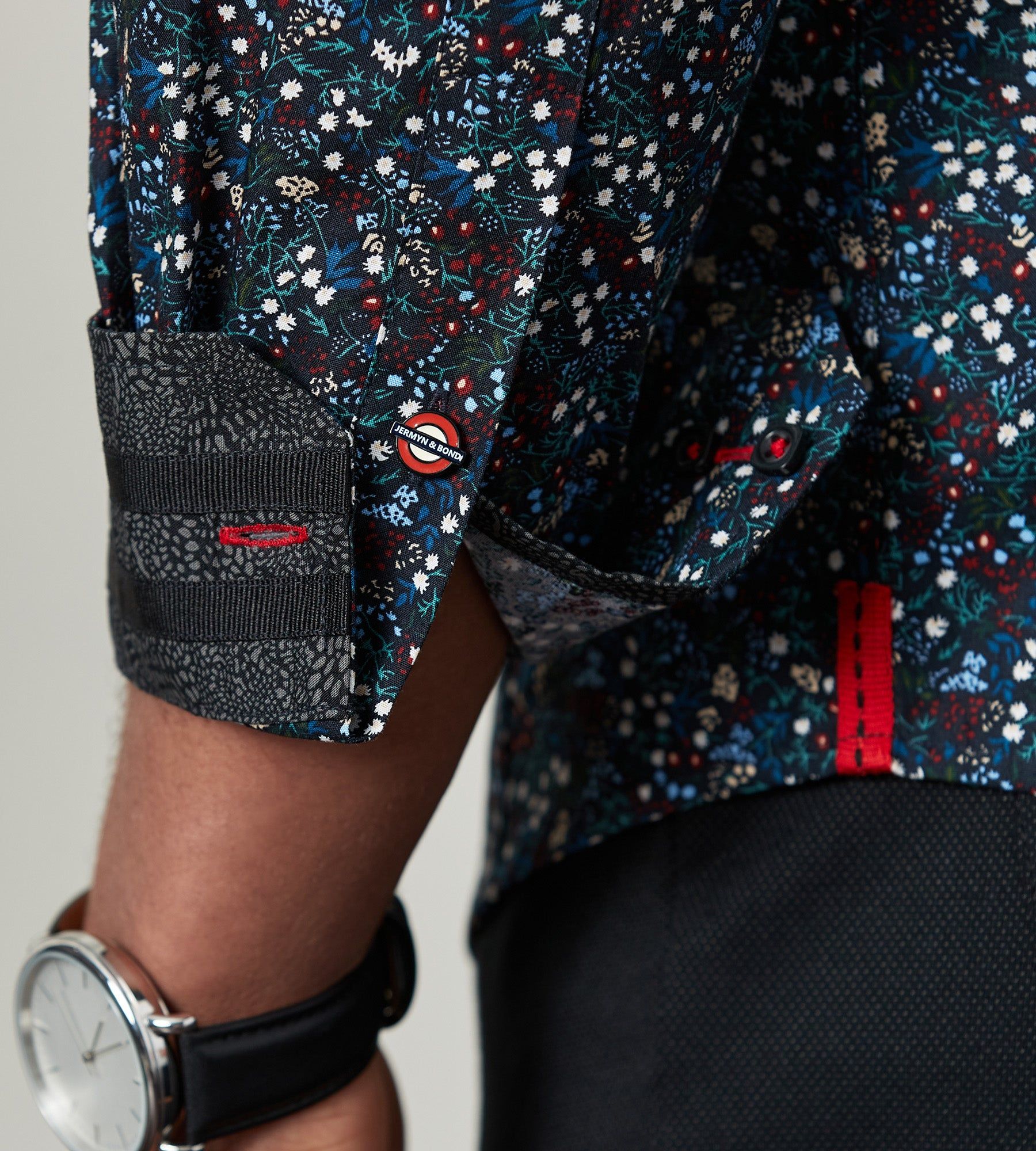 Modern Fit Long Sleeve Floral Print Sport Shirt sold by Tip Top product image thumbnail 3