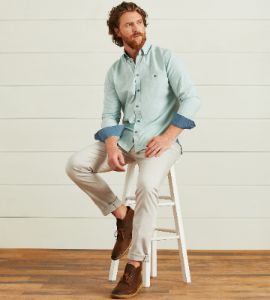 Modern Fit Long Sleeve Oxford Sport Shirt sold by Tip Top