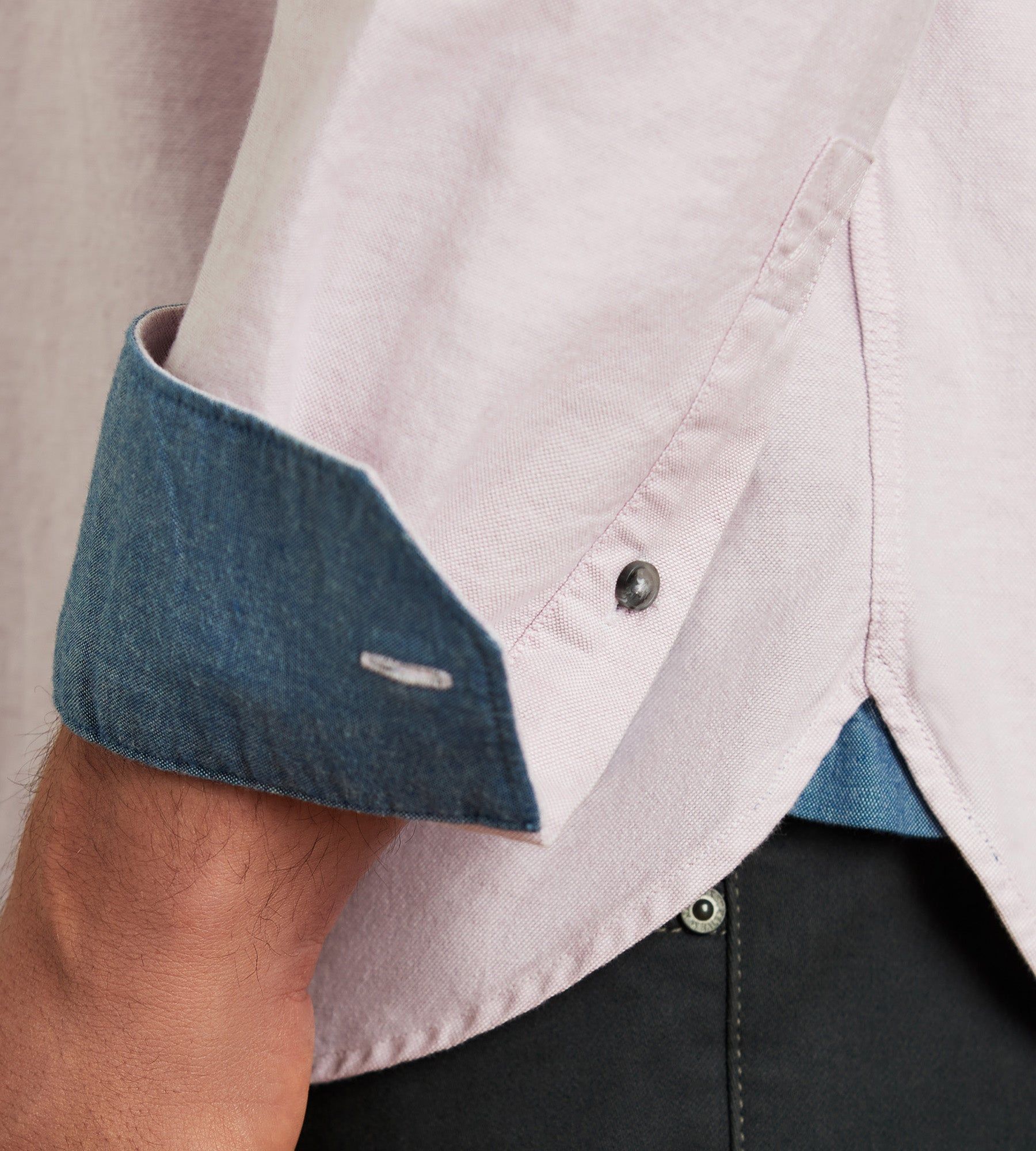 Modern Fit Long Sleeve Oxford Sport Shirt sold by Tip Top product image thumbnail 3