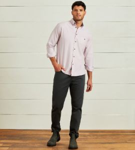 Modern Fit Long Sleeve Oxford Sport Shirt sold by Tip Top