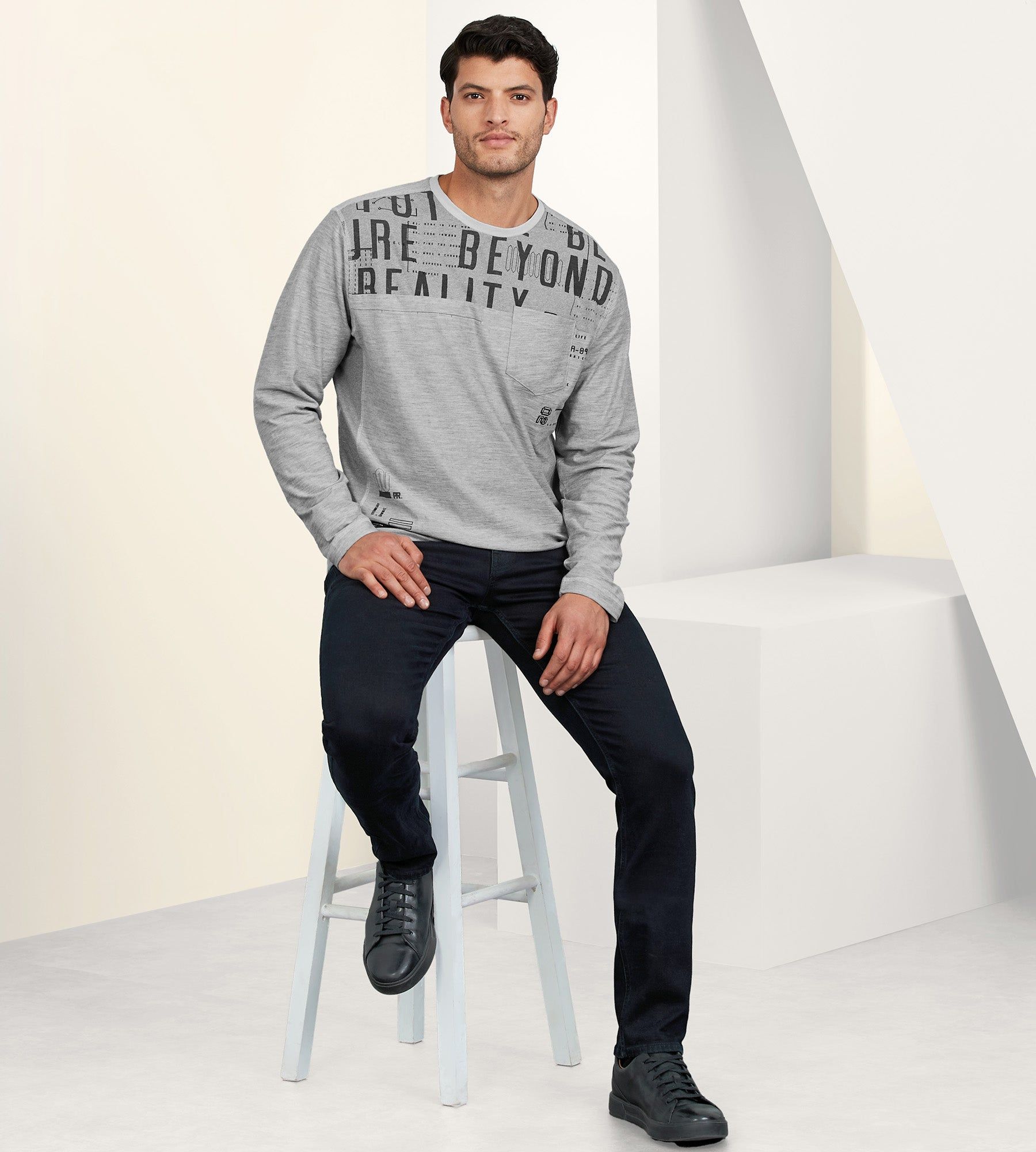 Modern Fit Long Sleeve Crew Neck Tee sold by Tip Top product image thumbnail 3