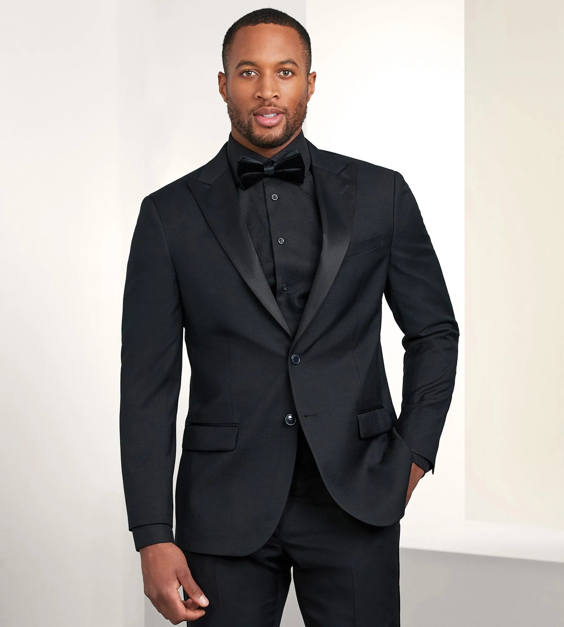 Modern Fit Stretch Peak Lapel Tuxedo Jacket sold by Tip Top