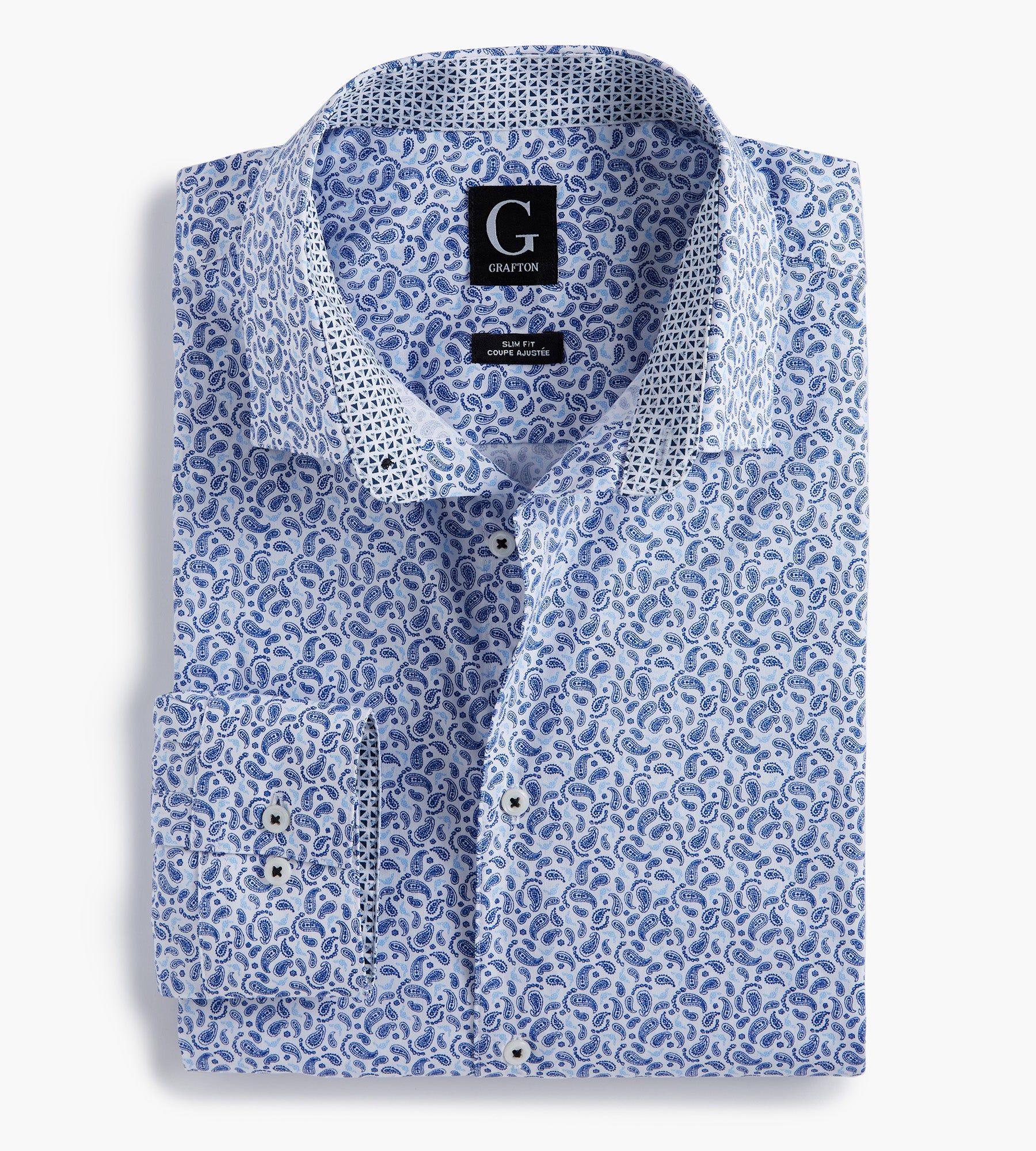 Slim Fit Paisley Print Performance Dress Shirt sold by Tip Top