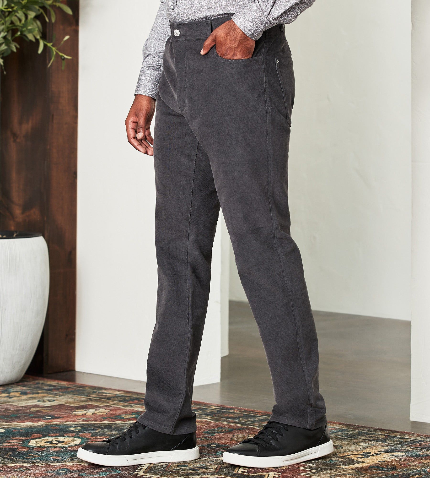 Modern Fit Five-Pocket 360° Stretch Corduroy Pants sold by Tip Top