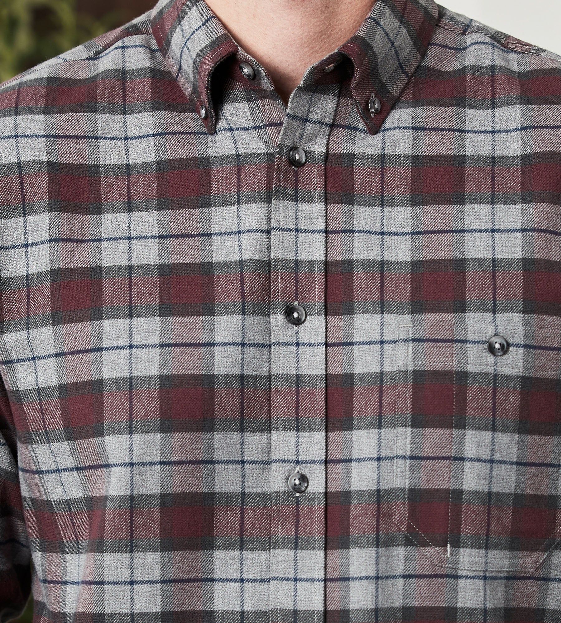 Modern Fit Long Sleeve Soft Touch Plaid Flannel Sport Shirt sold by Tip Top product image thumbnail 2