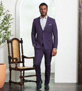 Slim Fit Solid Suit sold by Tip Top