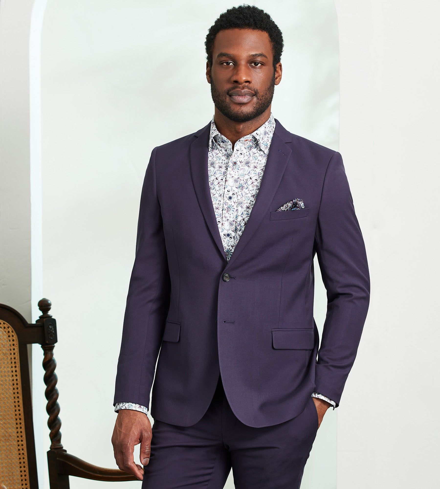 Slim Fit Solid Suit sold by Tip Top