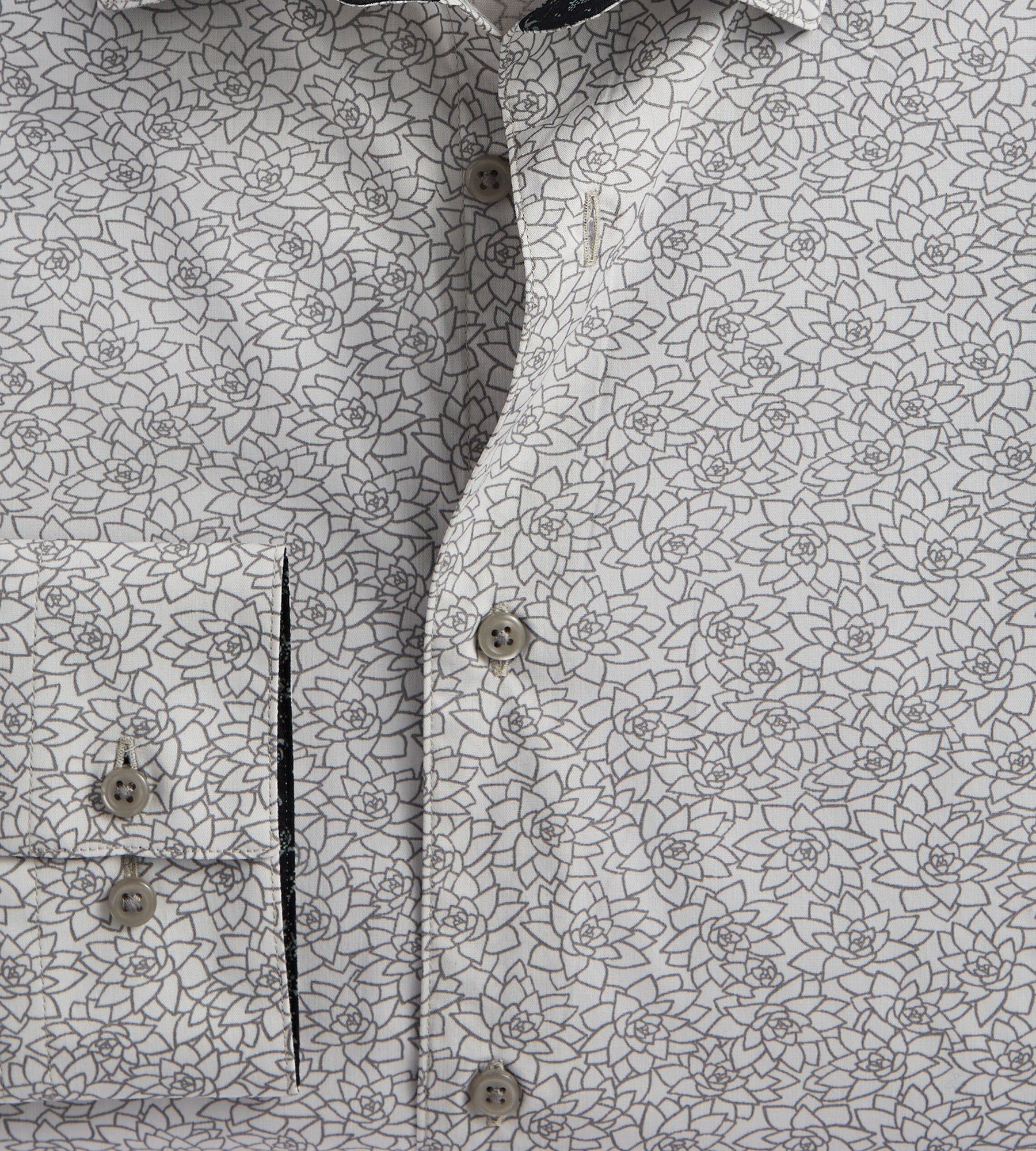 Slim Fit Floral Print Performance Dress Shirt sold by Tip Top product image thumbnail 2