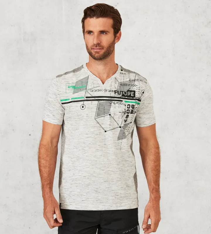Modern Fit Notched-Collar Printed Short-Sleeve Tee sold by Tip Top