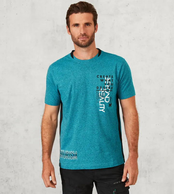 Modern Fit Short-Sleeve Marled Yarn Crew Neck Tee sold by Tip Top