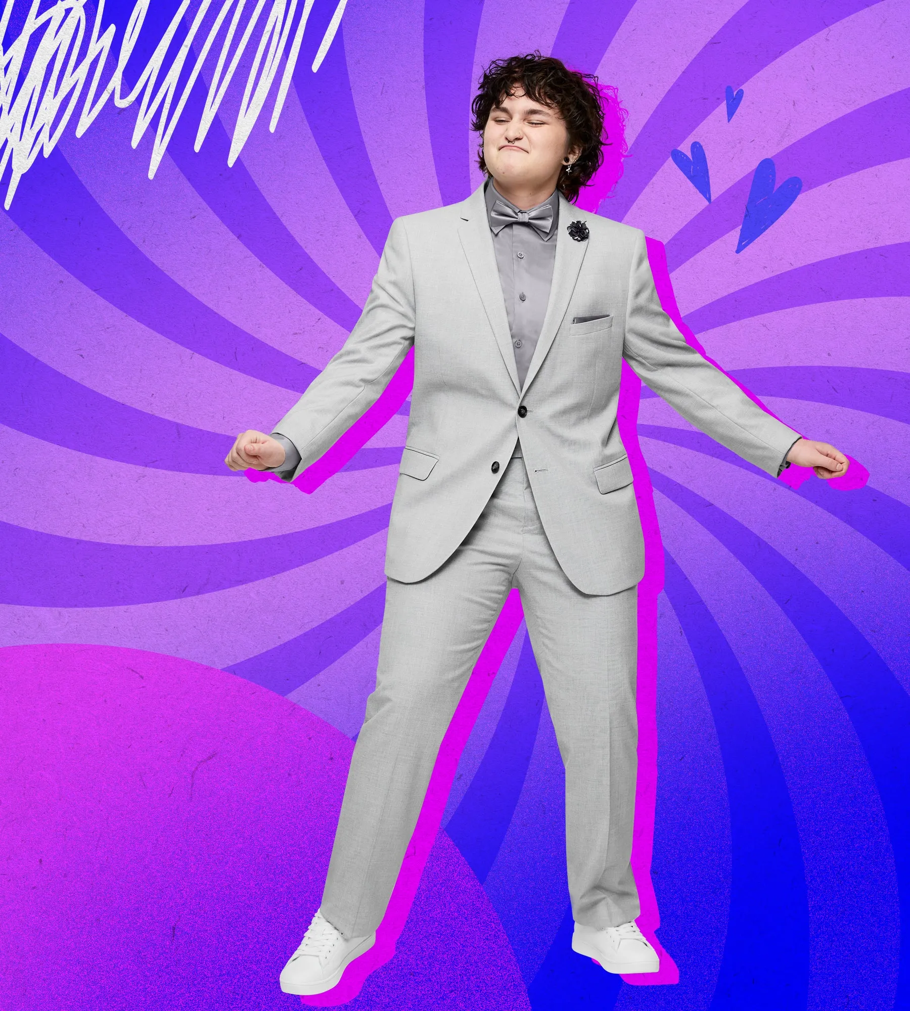 Light Grey Suit Prom Look sold by Tip Top product image thumbnail 3