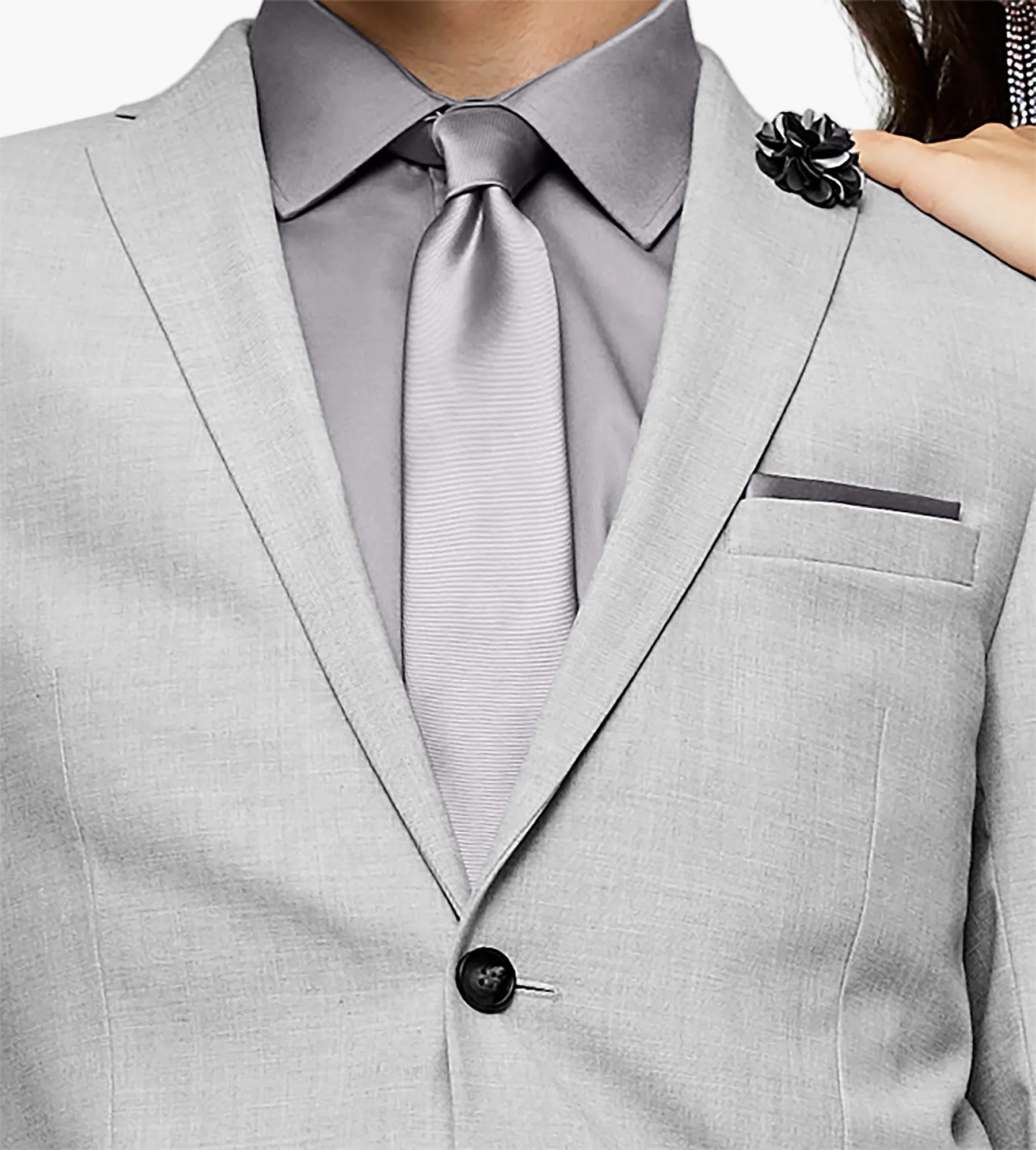 Light Grey Suit Prom Look sold by Tip Top product image thumbnail 2